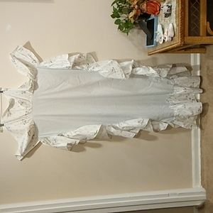 Baby Crib Skirt 24" x 48" w/ Lambs, Rabbits, Ducks, & Pigs. Pink & Blue